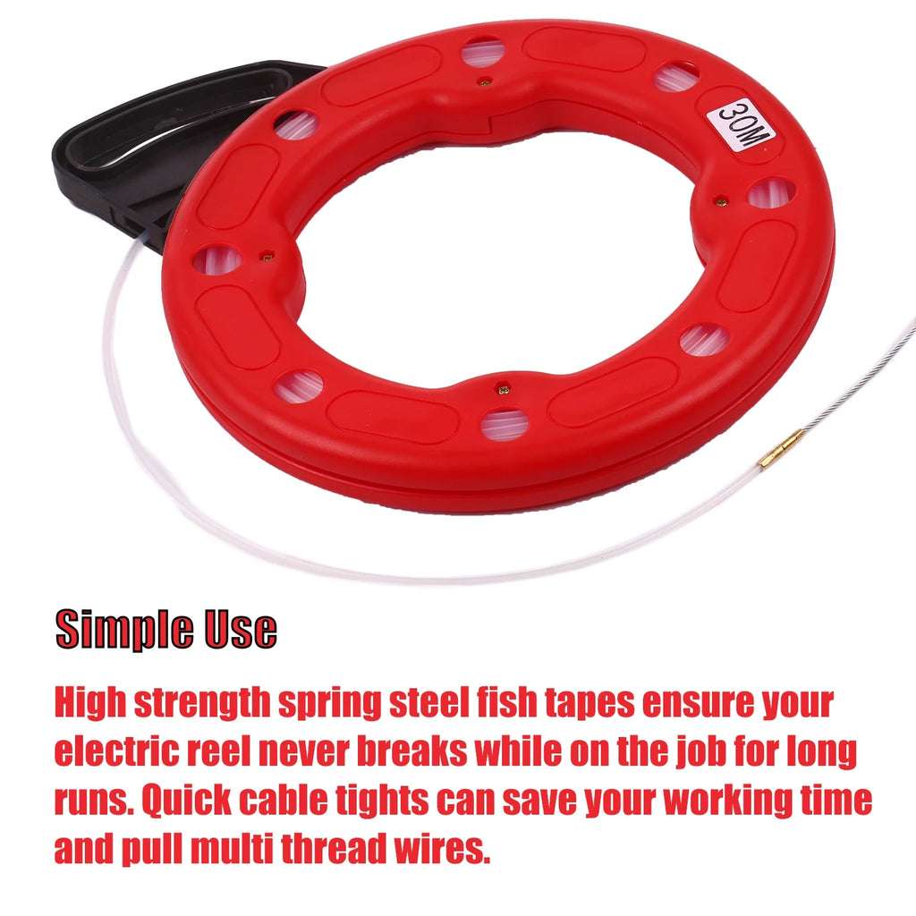 Fiberglass Fish Tape Reel Puller with Impact Case I205140