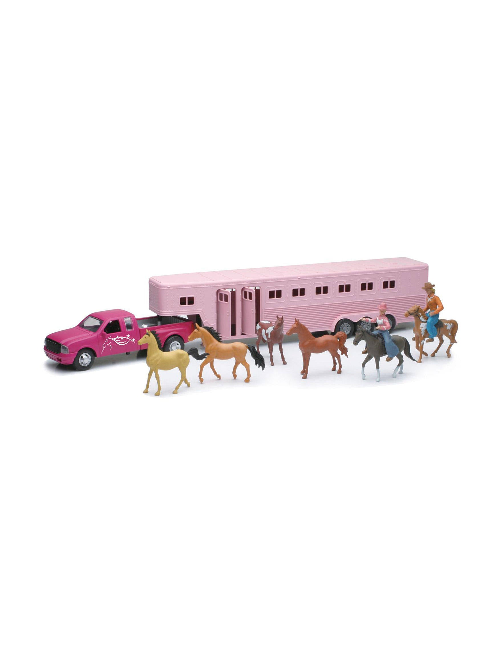 Pink Die Cast Pick Up with Fifth Wheel Z526