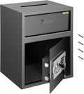 1.7 Cubic Feet Carbon Steel Electronic Code Lock Depository Safe with Deposit Slot and Two Emergency Keys K828