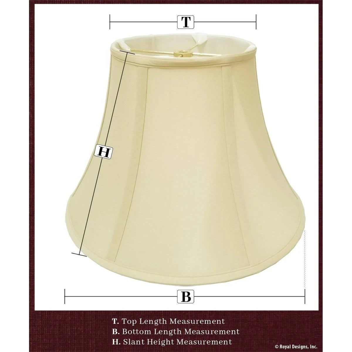 Beige Flare Bottom Outside Corner Scallop Lamp Shade, 10 x 18 x 13 C123