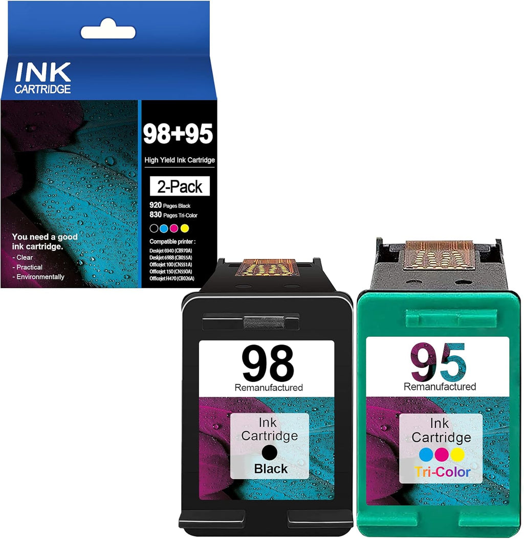 2-Pack Black Tri-Color Ink Cartridge X907