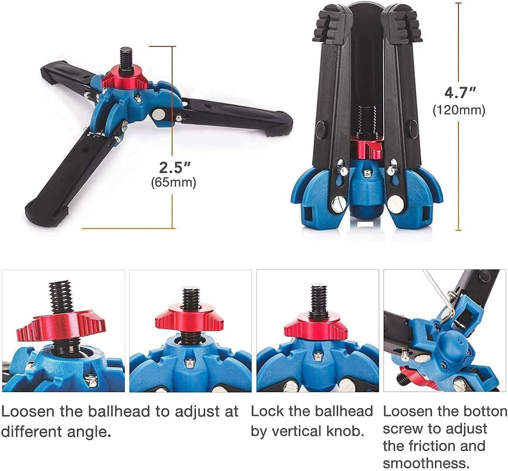 Monopod Tripod with Feet for Camera DSLR Camcorder, Lightweight Aluminum Alloy, 5 Sections up to 65 inch, Pack of 2 J52935