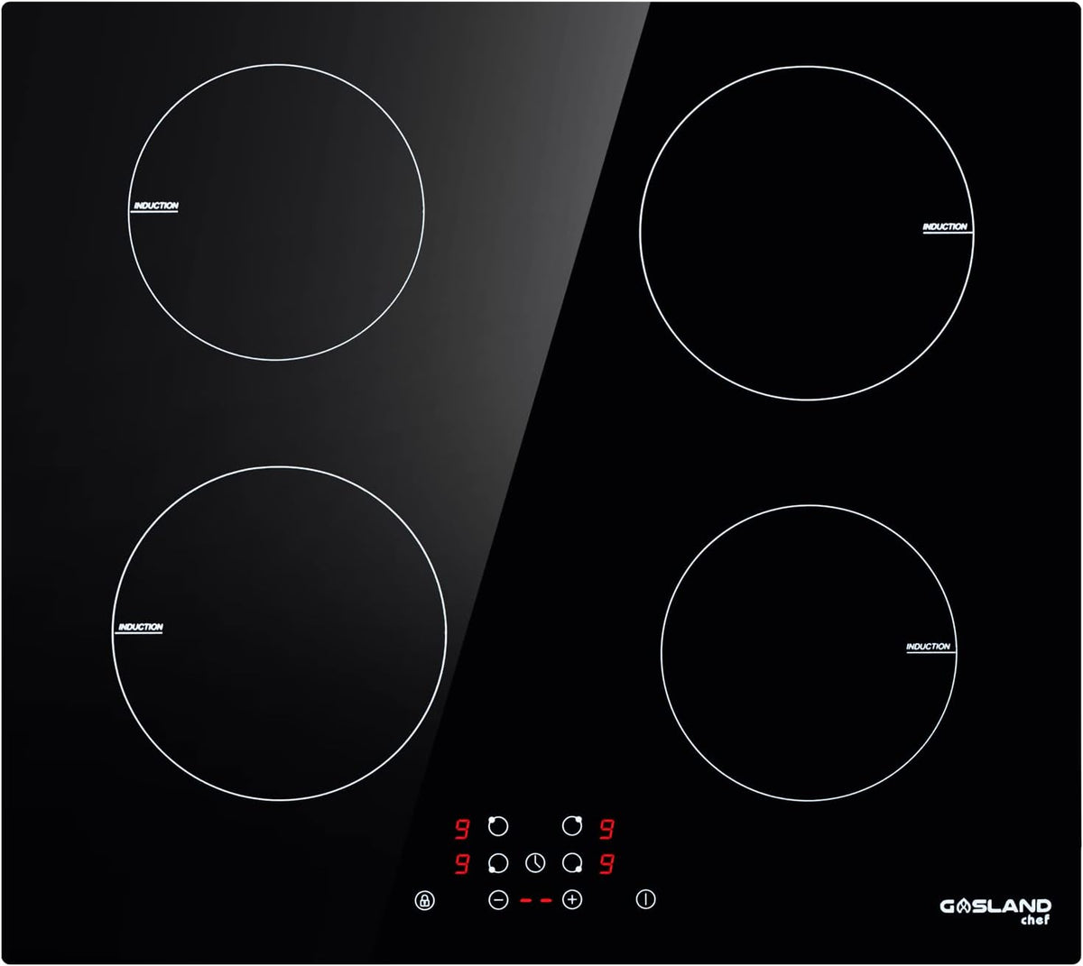 Induction Cooktop 30 Inch, 240V Drop-in 4 Cooking Zone, 9 Power Levels, Sensor Touch Control, Child Lock, Timer T77408