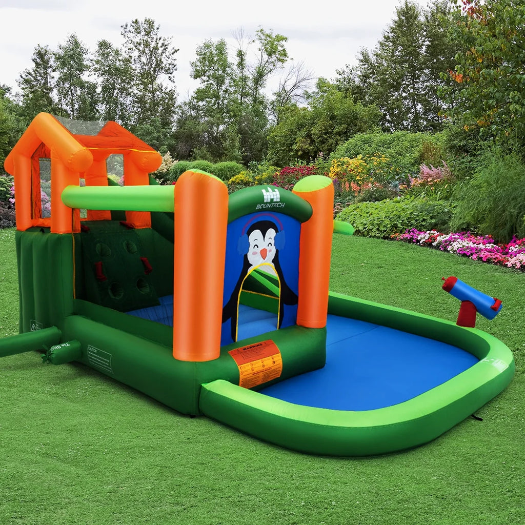 Inflatable Water Park Slide Bouncer with Splash Pool and Blower E53733