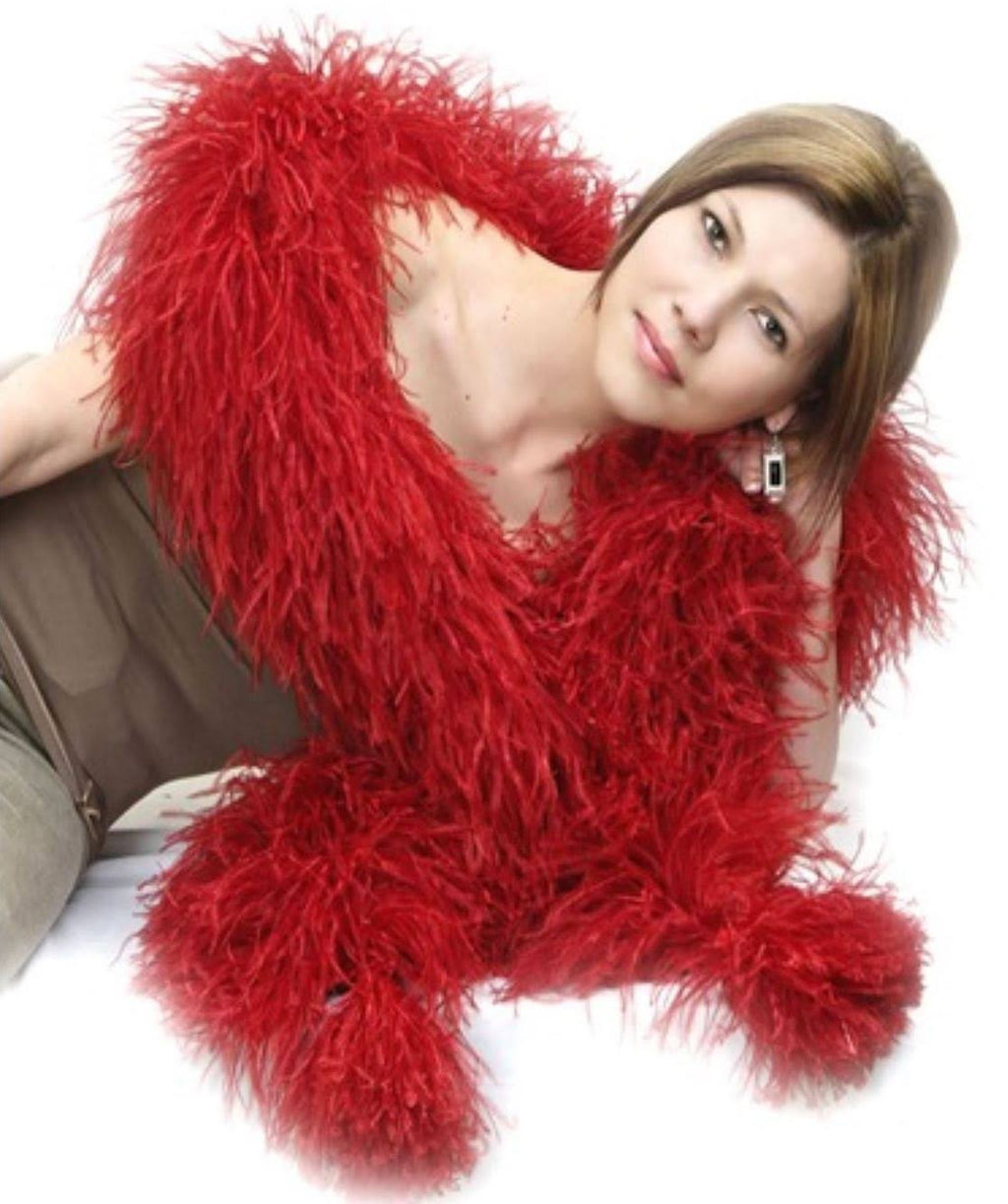 6 Ply Hot Pink Ostrich Feather Boa U5348
