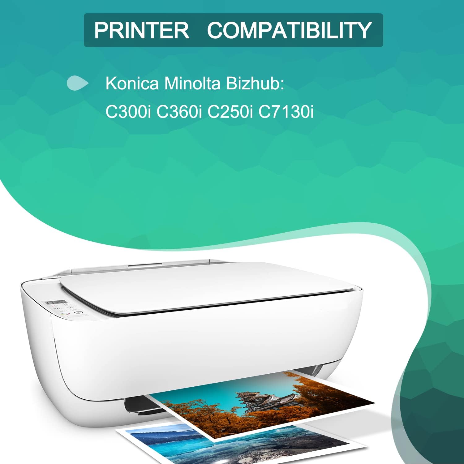 Compatible Toner Cartridge for Konica Minolta Bizhub C300i C360i C250i C7130i Printer (1 Black 1 Cyan 1 Magenta 1 Yellow) R642743