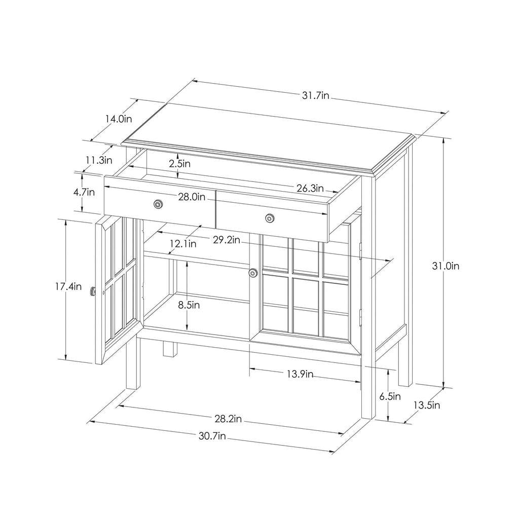 Storage Cabinet with Drawer Gray V5420