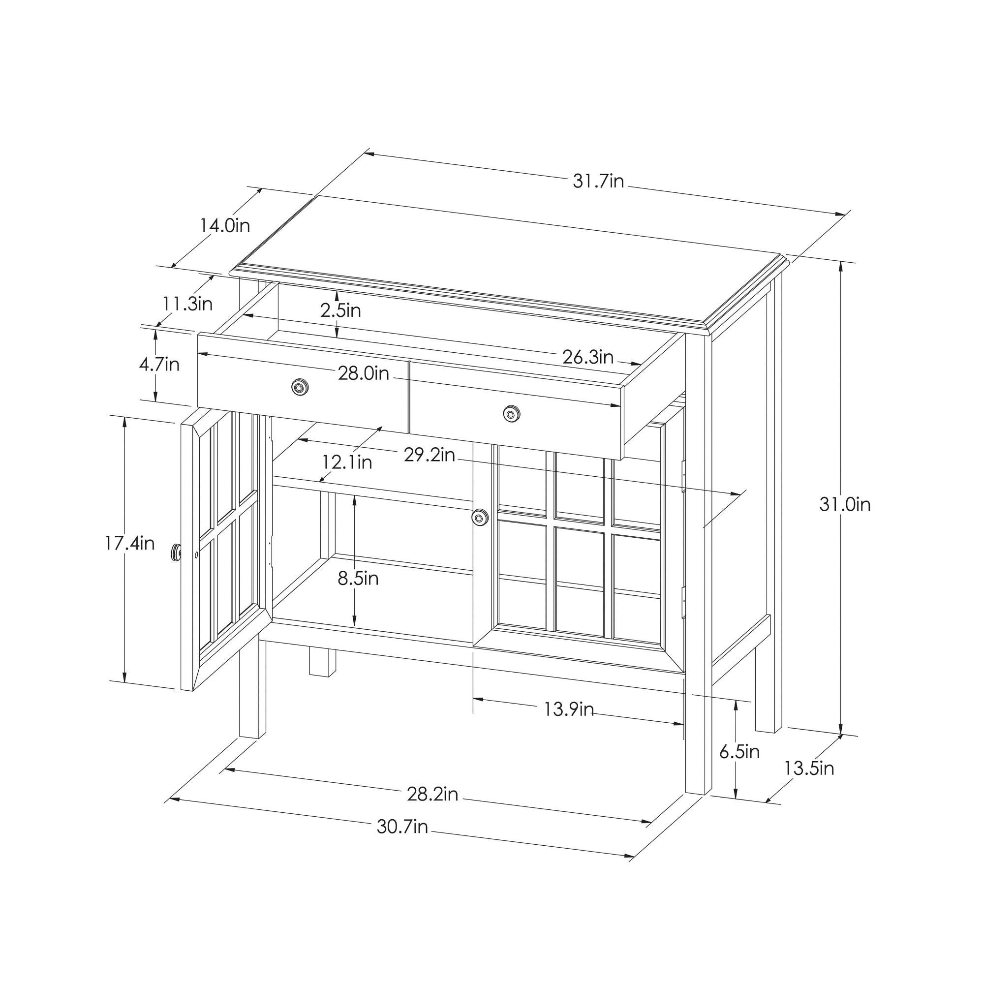 Storage Cabinet with Drawer Gray V5420
