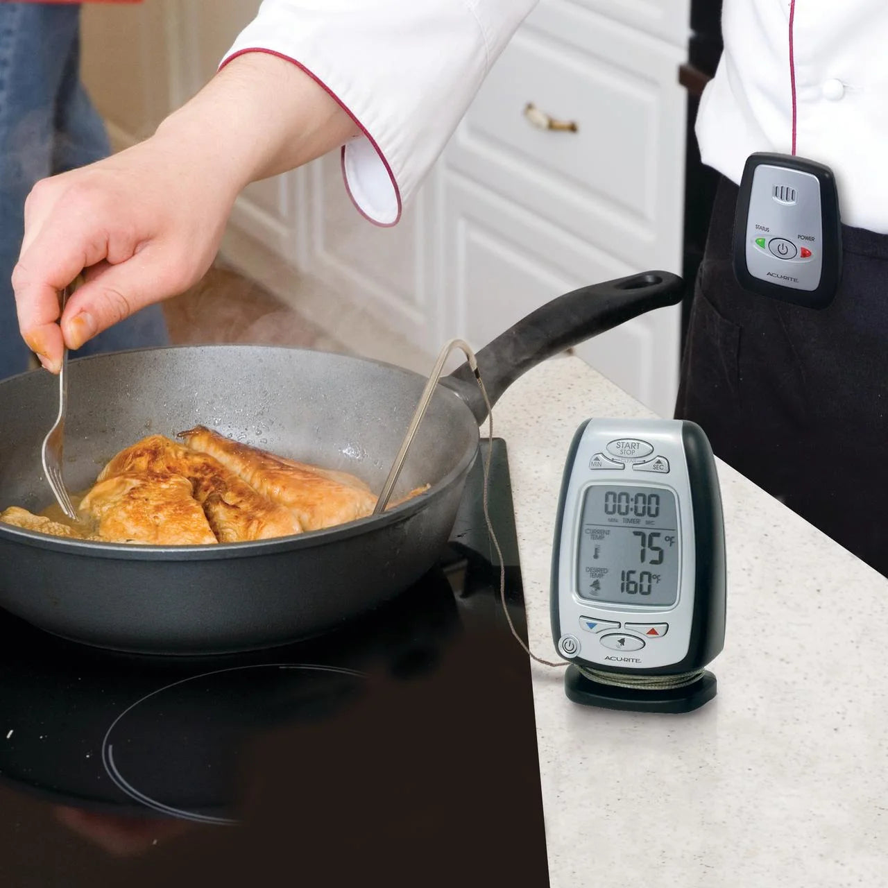 Meat Thermometer with Digital LCD Screen and Stainless Steel Probe X3037