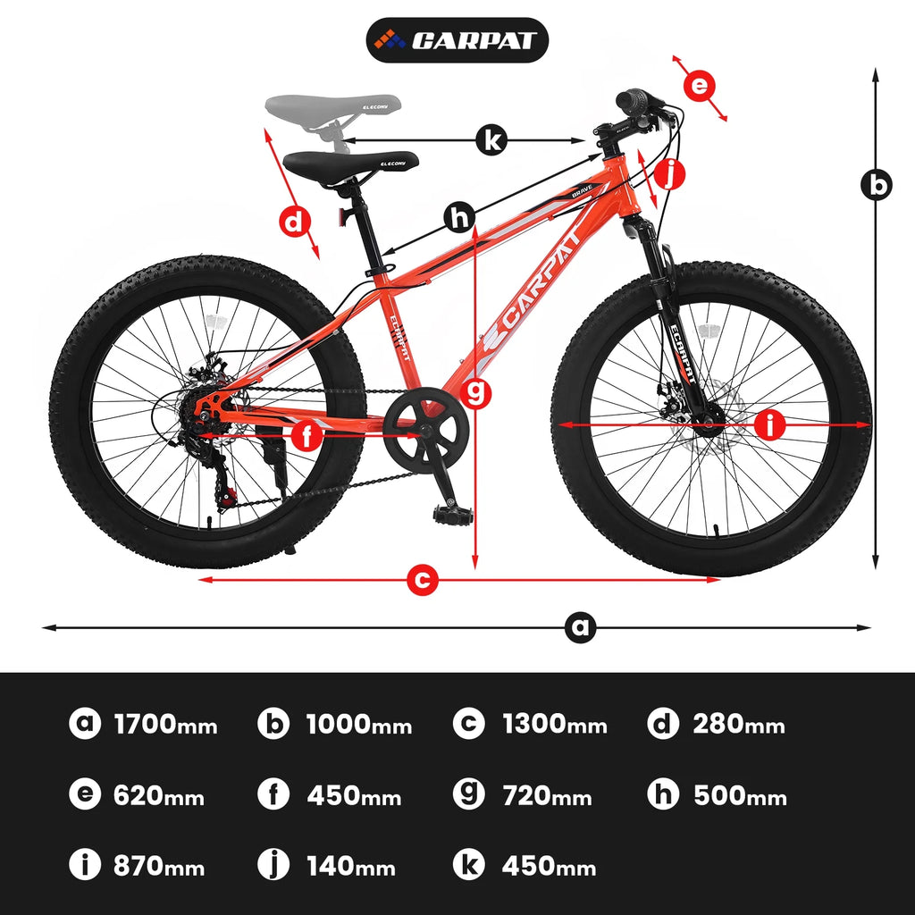 24" Mountain Bike with Shimano 7 Speeds Suspension Steel Frame X967