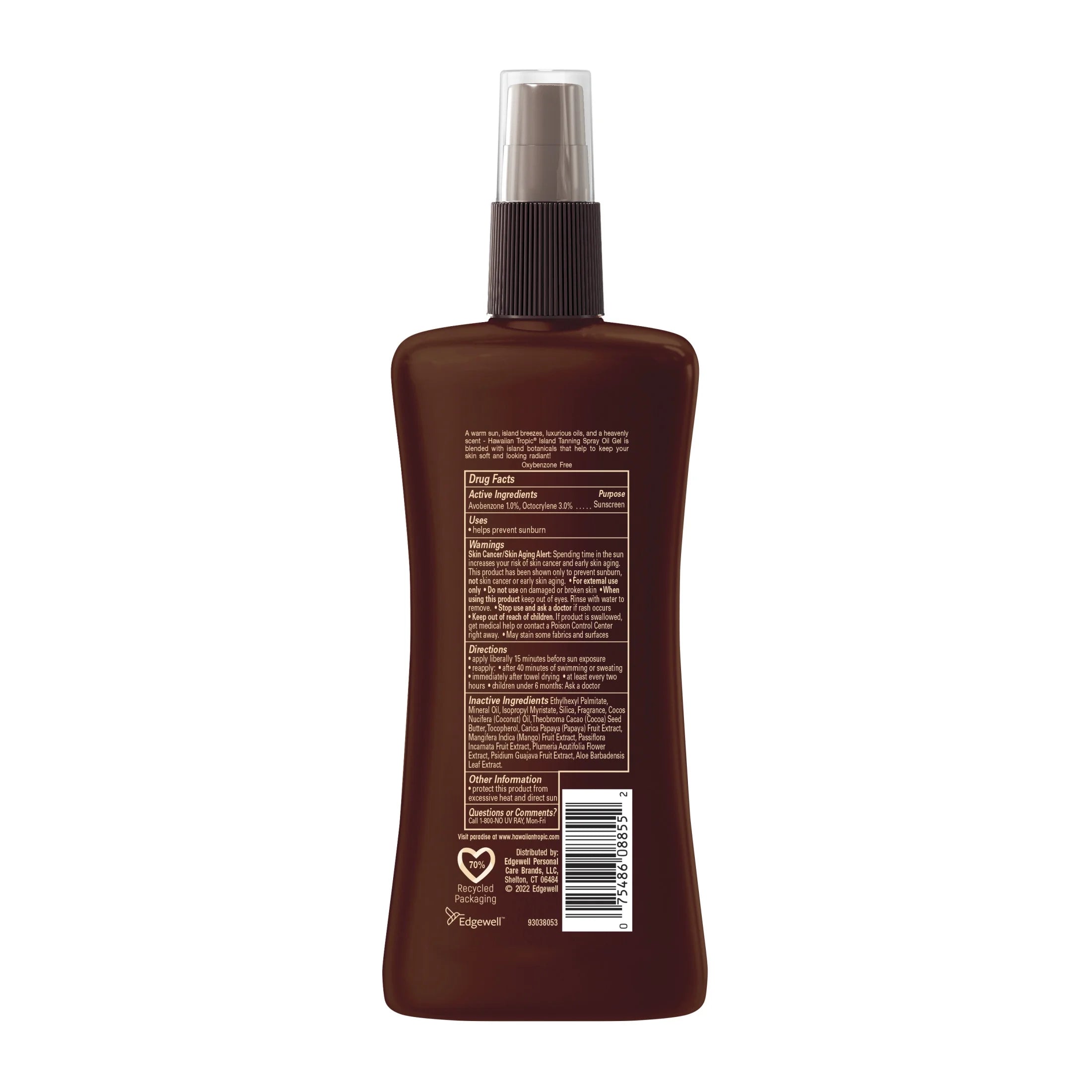 6 SPF Tanning Oil Spray 8oz V4172