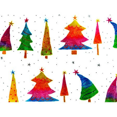 Rainbow Trees 24x22 x 417& Half Ream Gift Wrap (Metallized) O7298