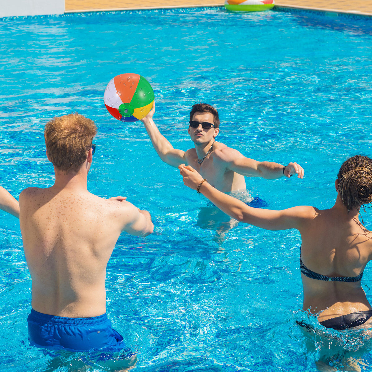 12 Pcs Inflatable Beach Balls Pool Toys Y7193