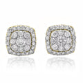 14K Yellow Gold 0.50 Carat Diamond Cluster Stud Earrings Q527796