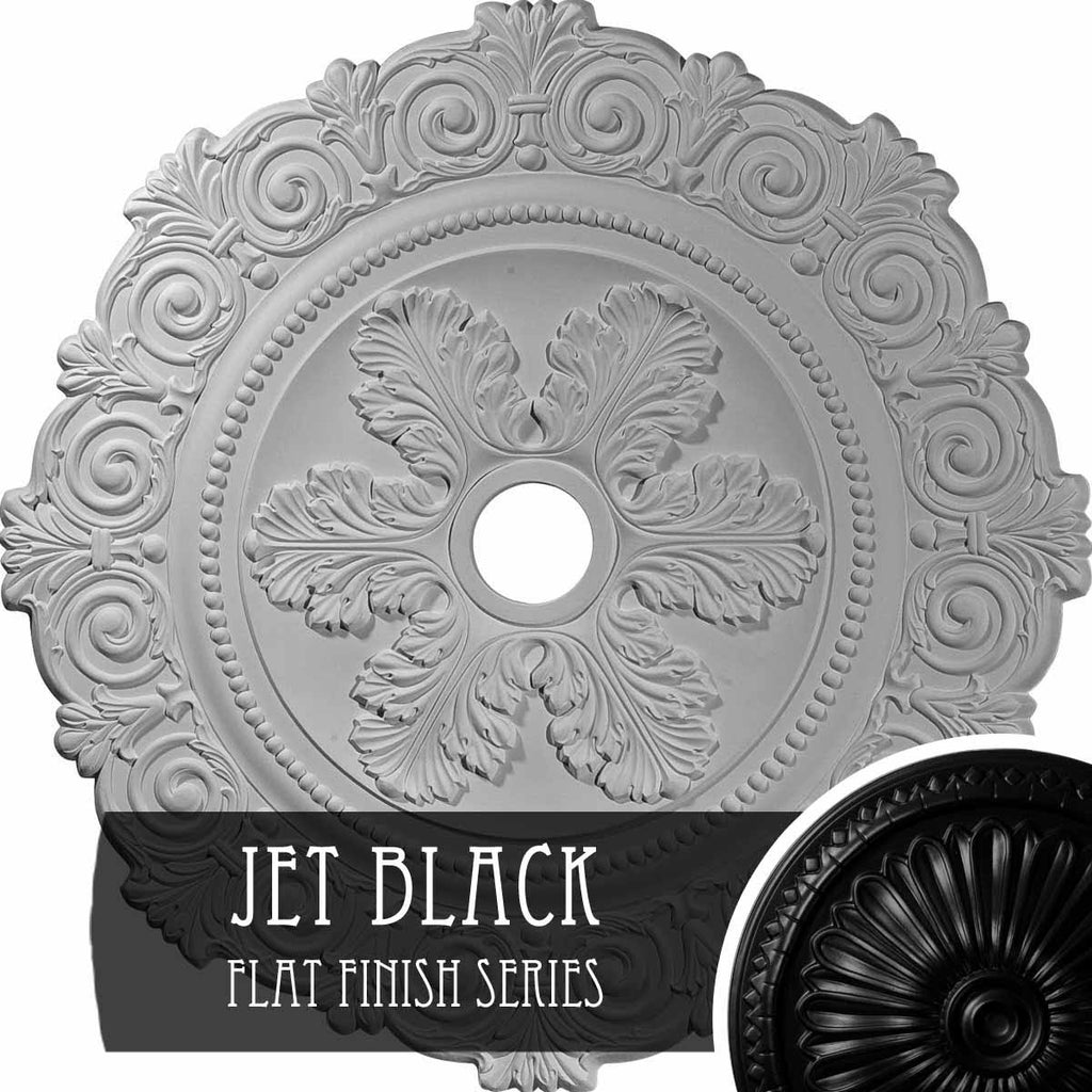 Scroll Medallion Jet Black I545