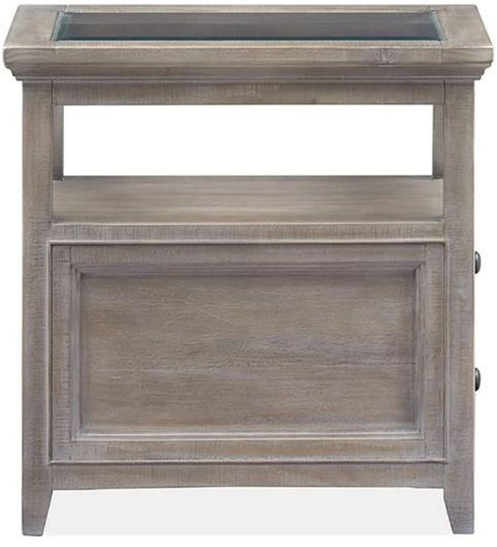 Dovetail Grey Chairside End Table R153