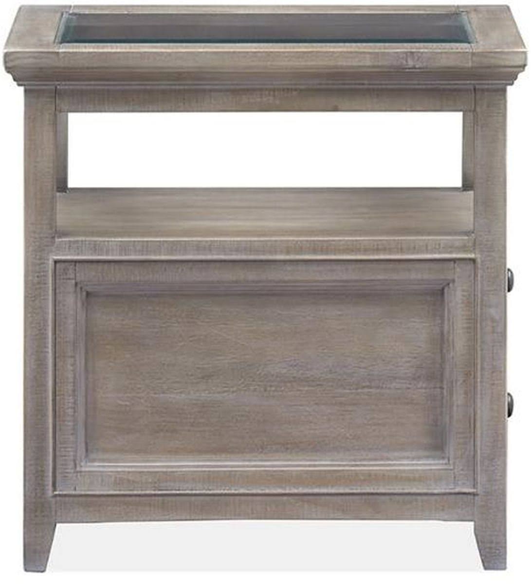 Dovetail Grey Chairside End Table R153