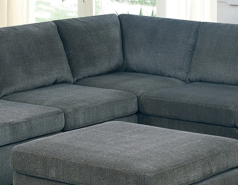 Grey Chenille Modular Sectional 9pc Set H785