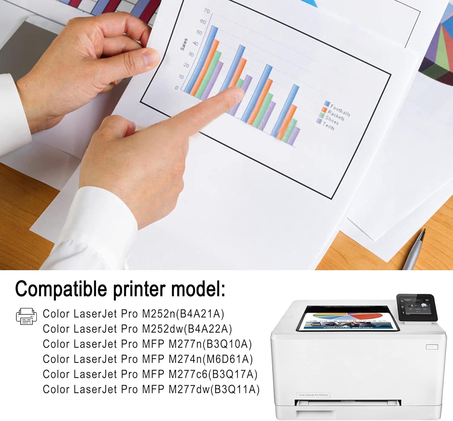 Yellow Toner Cartridge Replacement for HP Printers (1 Pack) O965655