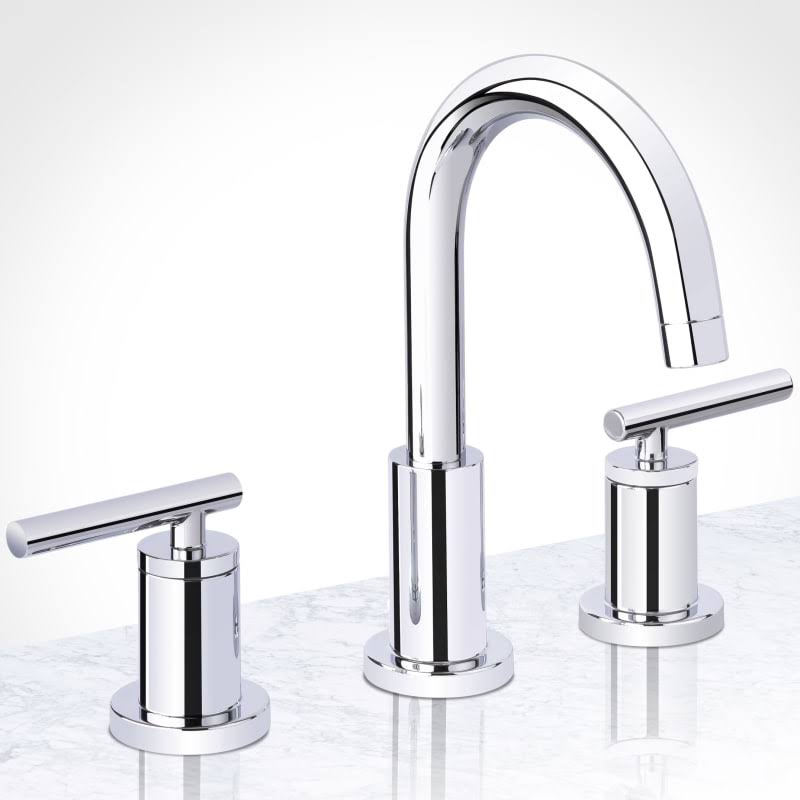 Polished Chrome Widespread Bathroom Faucet Q656
