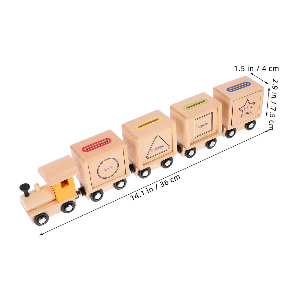 Wooden Pulling Train Building Blocks for Toddlers M438