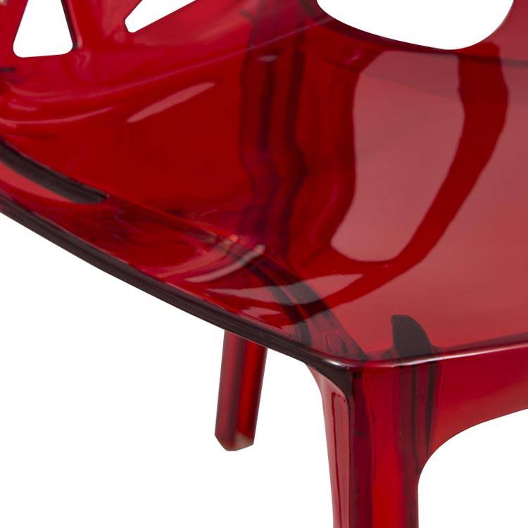 Transparent Red Dining Chair, Set of 2 U4942