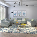 Button Tufted 3 Piece Chair Loveseat Sofa Set P6483