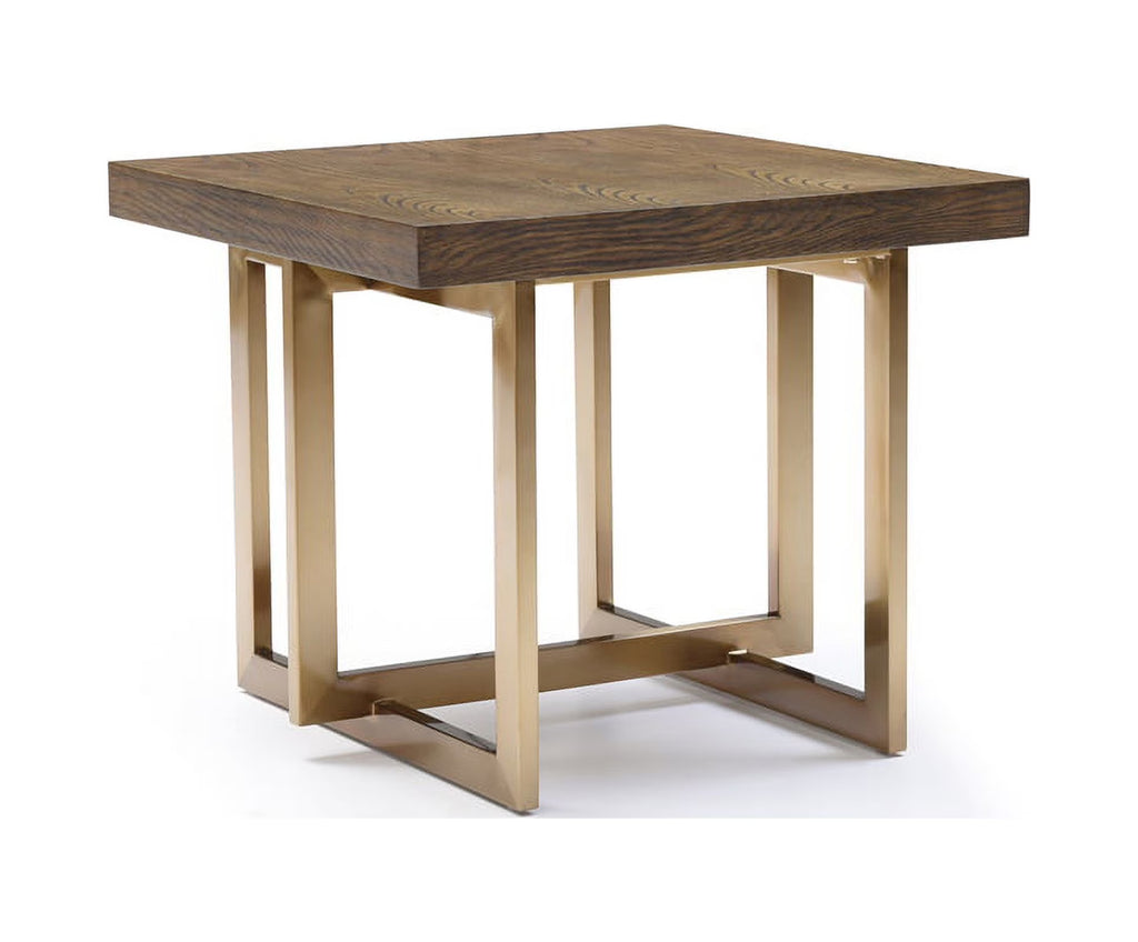 Modern Elm & Antique Brass End Table O814924