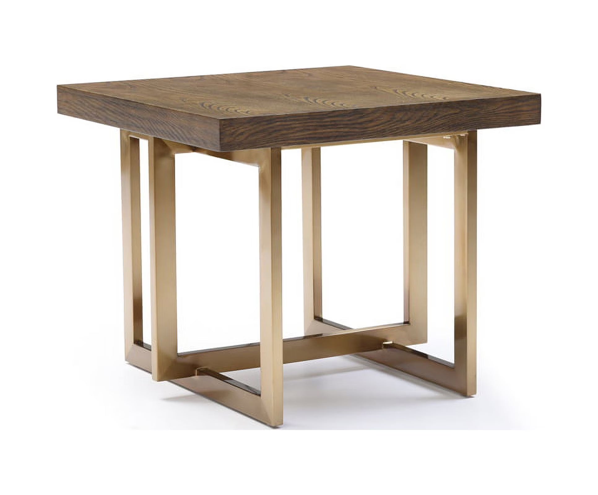 Modern Elm & Antique Brass End Table O814924