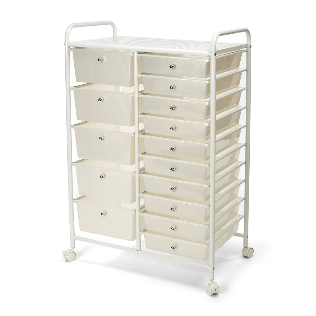 White 15-Drawer Organizer Cart I5852