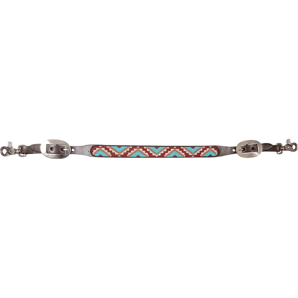 Blue Beaded Wither Strap L819