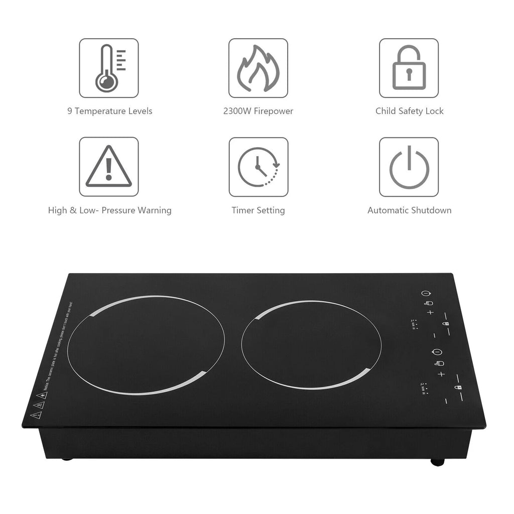Double Induction Cooktop with 2 Burner Independent Control 1200W+1100W A29591