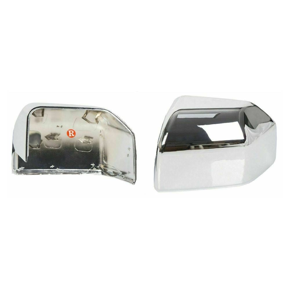 Chrome Pair Top Mirror Covers Caps Z3865