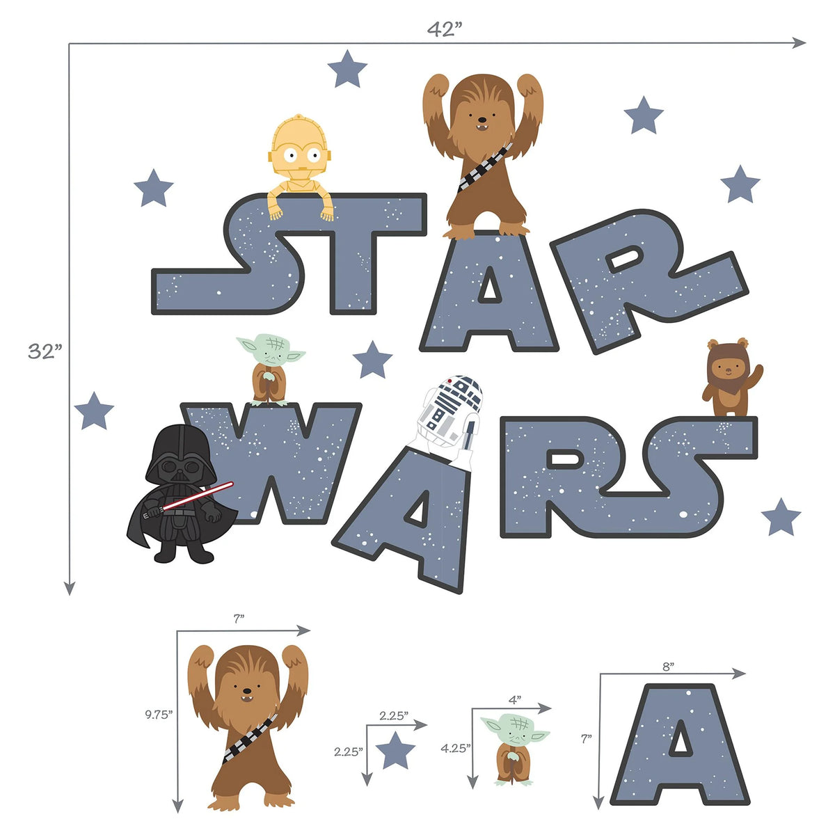 Star Wars Millennium Falcon 4-Piece Baby Crib Bedding Set B136