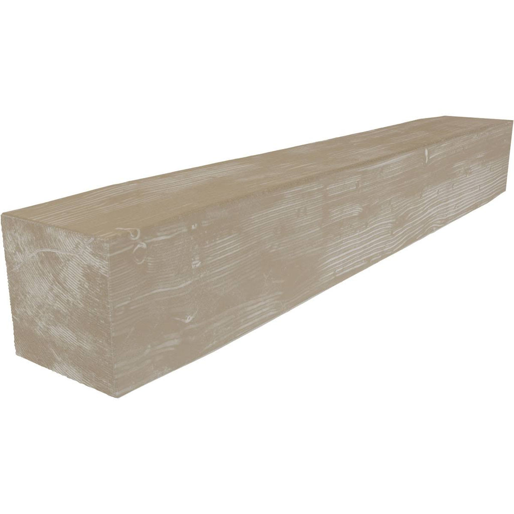 Sandblasted Faux Wood Fireplace Mantel, White Washed V747