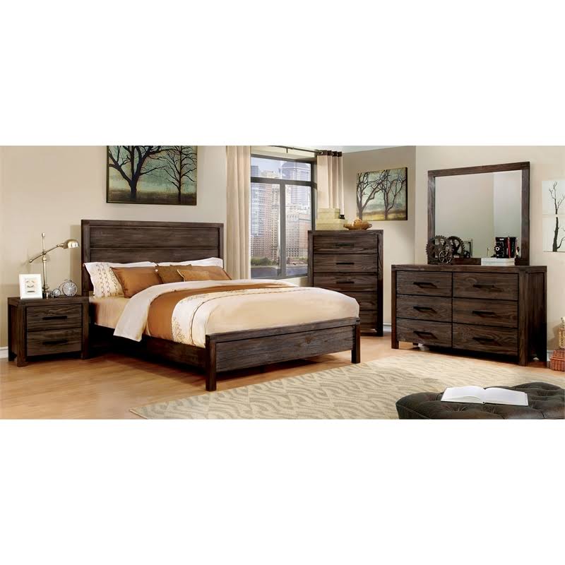 Rustic Brown 5 Drawer Chest V938