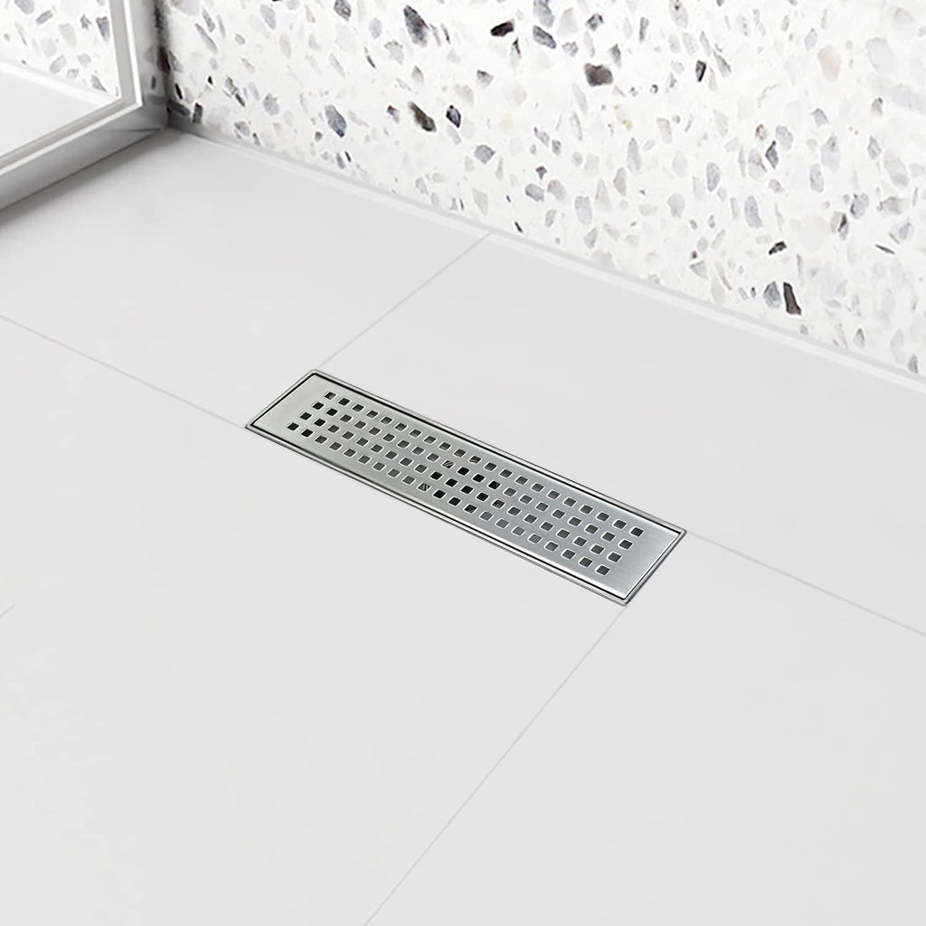 Brushed 304 Stainless Steel Linear Shower Drain 24 inch, Pack of 2 L69094