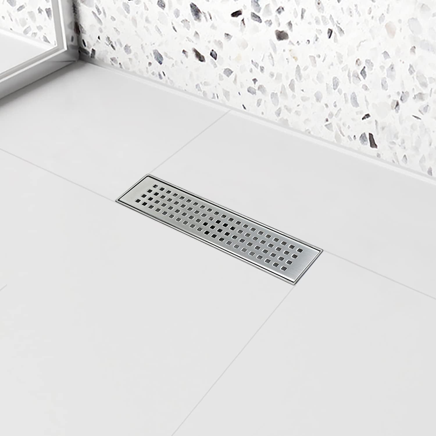 Brushed 304 Stainless Steel Linear Shower Drain 24 inch, Pack of 2 L69094