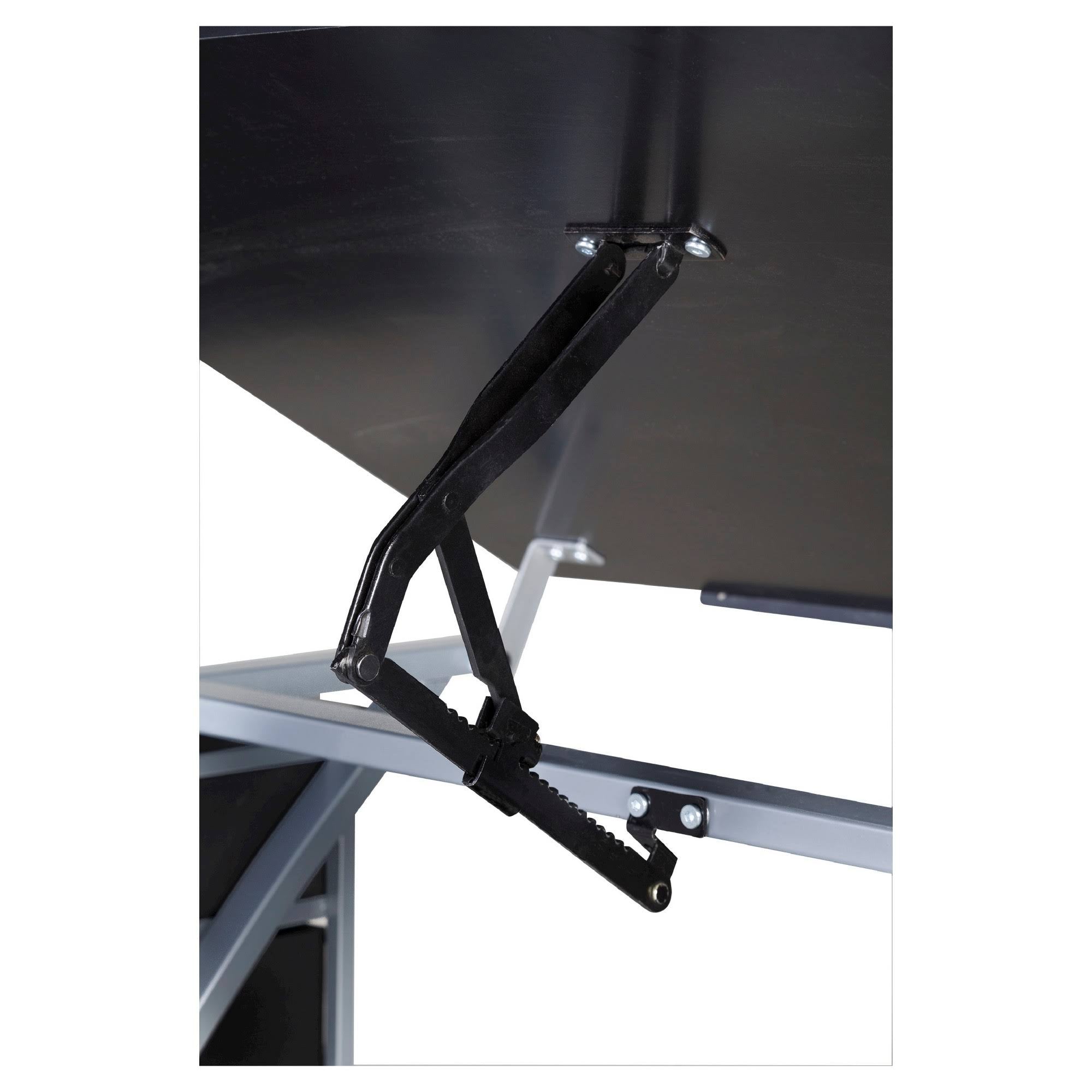 Black/Silver Craft Station with Stool C65739
