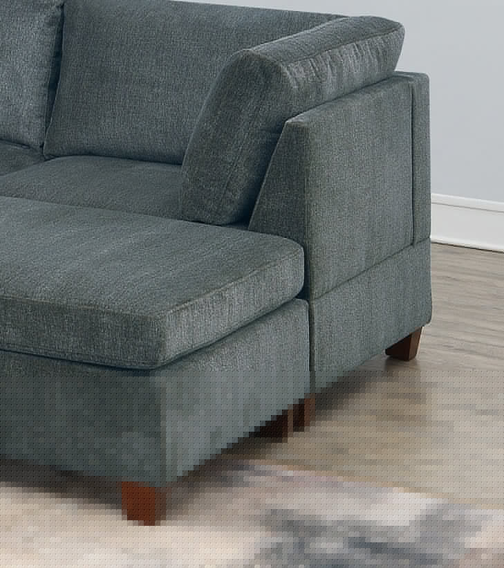 Grey Chenille Modular Sectional 9pc Set H785