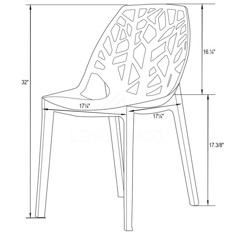 Transparent Red Dining Chair, Set of 2 U4942